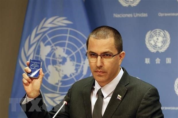 Ngoại trưởng Venezuela Jorge Arreaza. (Ảnh: THX/TTXVN)