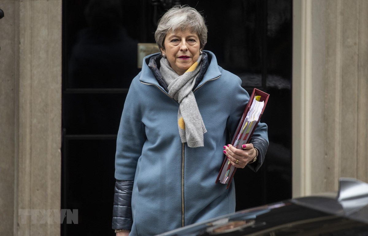 Thủ tướng Anh Theresa May tại thủ đô London ngày 20-3-2019. (Ảnh: THX/TTXVN)
