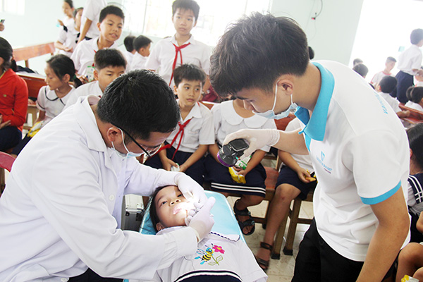 Primary students receive free dental care