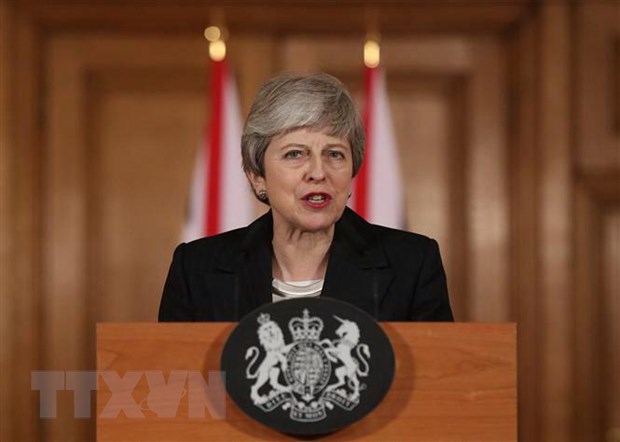 Thủ tướng Anh Theresa May phát biểu tại thủ đô London ngày 20/3/2019. (Nguồn: AFP/TTXVN)