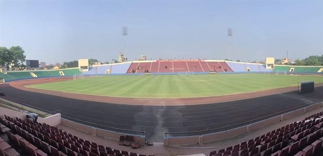 Viet Tri Stadium in Phu Tho province will host its first ever international football match, a friendly between the Vietnam and Myanmar U23 teams, on June 7. — Photo courtesy of VFF