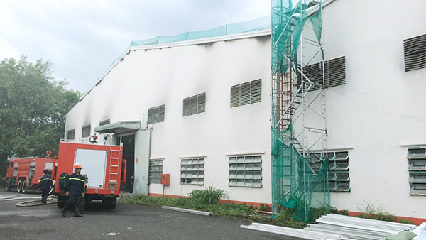 Fire destroys wood production workshop at Tam Phuoc IP
