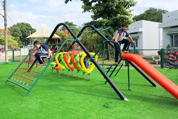 Handing over outdoor play area and toilet facility to Center for Disabled Children