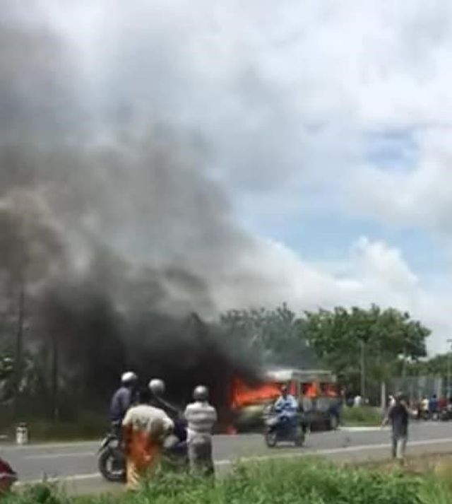 Teenage boy died in minibus fire