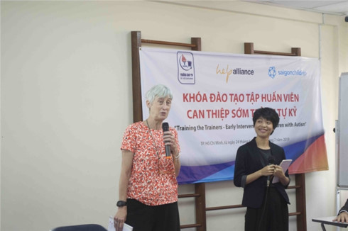 Saigon Children's Charity on June 24 started the last phase of the three-year project "Early Intervention for Children with Autism – Training the Trainers". Photo courtesy of the saigonchildren