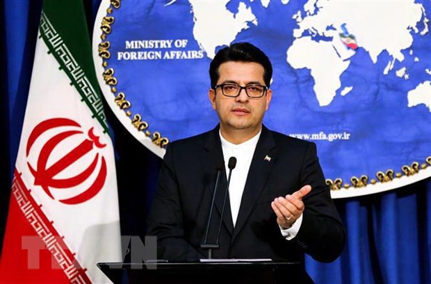 Người phát ngôn Bộ Ngoại giao Iran Abbas Mousavi phát biểu tại cuộc họp báo ở Tehran ngày 28/5/2019. (Nguồn: AFP/TTXVN)