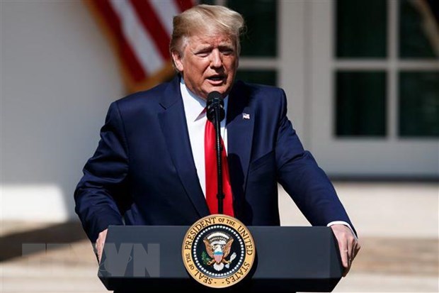 Tổng thống Mỹ Donald Trump phát biểu tại Nhà Trắng ngày 29-7-2019. (Nguồn: THX/TTXVN)