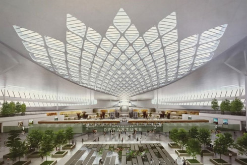 An artist's impression of the Long Thanh International Airport's departure area. Photo courtesy of the Airports Corporation of Vietnam.