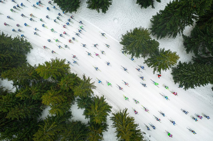   The Drone Awards is a prestigious photo contest that is open to entries worldwide and is held annually. This year’s version of the competition attracted a total of 4,400 submissions by photographers from 107 countries across the globe. In total, 44 prizes have been awarded to submissions with the winning artworks to be showcased in an exhibit known as Sky's the Limit in Siena, Italy, in November. An image titled “A Shoal of Colorful Fish” which was taken by Jacek Deneka of Poland was awarded Photo of the Year.