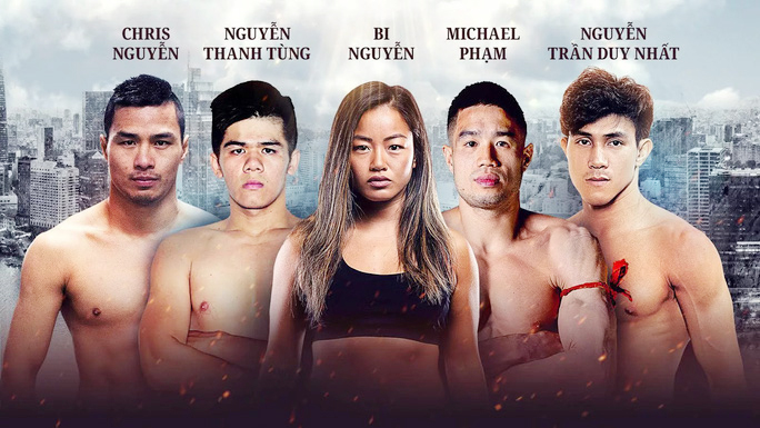 5 võ sĩ muay và kick boxing là người Việt hoặc gốc Việt (Ảnh do ban tổ chức cung cấp)