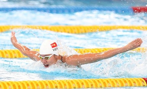 Swimmer Nguyen Thi Anh Vien is expected to shine at the upcoming SEA Games. (Photo: nld.com.vn)