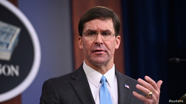 Bộ trưởng Quốc phòng Mỹ Mark Esper. (Nguồn: Reuters)