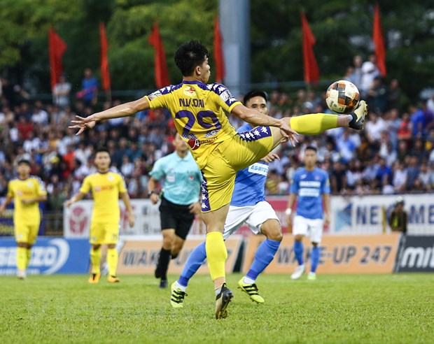  Than Quảng Ninh đánh bại Hà Nội FC trong ngày hạ màn. (Ảnh: Nguyên An)