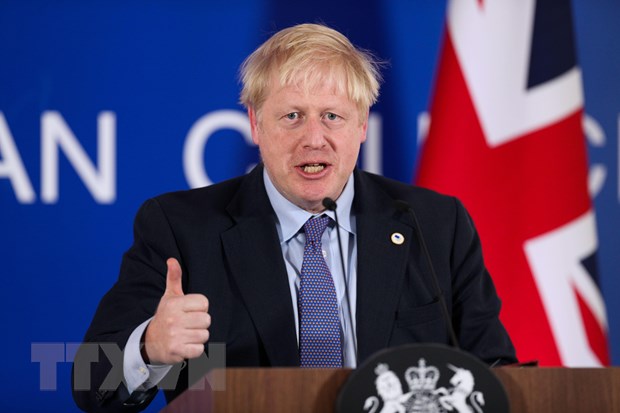 Thủ tướng Anh Boris Johnson tại Brussels, Bỉ. (Ảnh: THX/TTXVN)