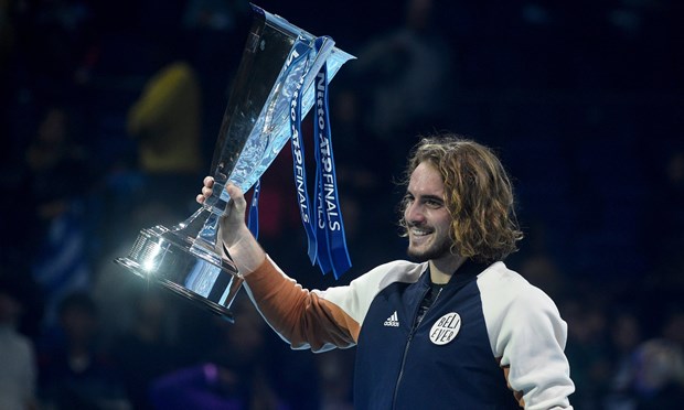  Stefanos Tsitsipas vô địch ATP Finals ngay lần đầu tham dự. (Nguồn: Getty Images)