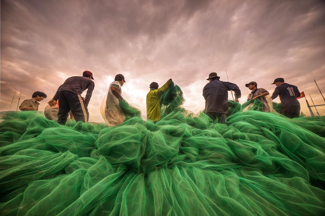  Ha Nguyen took this shot of fishermen preparing their nets early morning in the south central province of Binh Thuan. NatGeo last March highlighted this shot on its Instagram account.