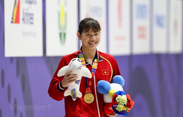 Vietnamese swimmer Nguyen Thi Anh Vien at SEA Games 30 (Photo: VNA)