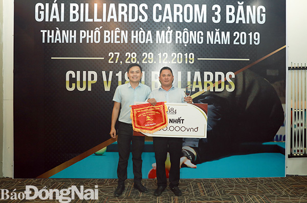 Cơ thủ Lê Tuấn Hảo vô địch Giải billiards carom 3 băng TP.Biên Hòa mở rộng