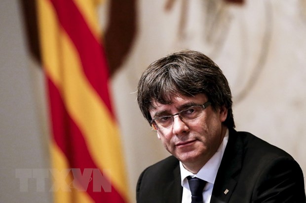 Cựu Thủ hiến Catalonia Carles Puigdemont. (Ảnh: AFP/TTXVN)