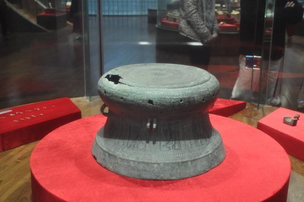 Quang Chinh bronze drum (Photo: baotangquangninh) 