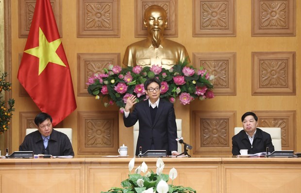 Deputy Prime Minister Vu Duc Dam speaks at the meeting. (Photo: VNA)