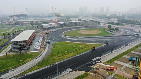 Work on the F1 circuit in Hanoi is being accelerated (Photo: VNA)