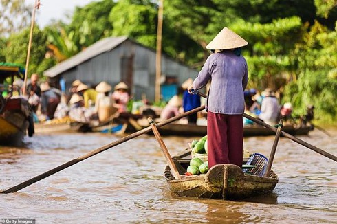 A floating market in the Mekong Delta region (Photo: Getty Images)