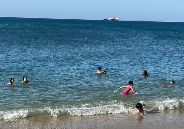 Tourists on Ca Na beach in Thuan Nam district of Ninh Thuan province (Photo: VNA)