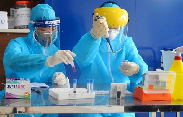 Health workers test samples for novel coronavirus SARS-CoV-2 (Photo: VNA)