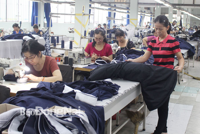 Tránh thâu tóm doanh nghiệp Việt từ các doanh nghiệp FDI cần sự nỗ lực lớn. Trong ảnh: Sản xuất tại Công ty CP Tổng công ty May Đồng Nai