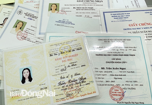  Bằng tốt nghiệp của bà Ngọc không có trong hồ sơ cấp bằng của Trường đại học Y dược TP. Hồ Chí Minh