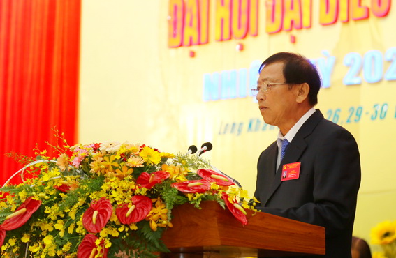 Bí thư Thành ủy Long Khánh Nguyễn Văn Nải phát biểu khai mạc đại hội lần thứ IV