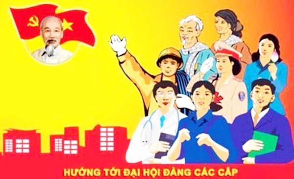 Tranh tuyên truyền về đại hội Đảng.  Ảnh minh họa: tuyengiao.vn