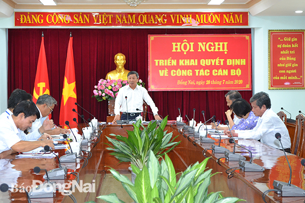 Phó bí thư thường trực Tỉnh ủy Hồ Thanh Sơn kết luận tại hội nghị.