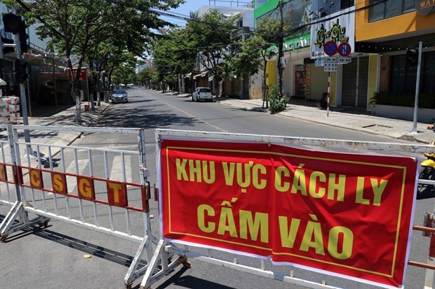 Nguyen Thi Minh Khai Street in Da Nang city is locked down (Photo: VNA)