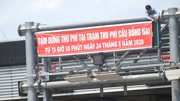 Tạm dừng thu phí trạm thu phí cầu Đồng Nai