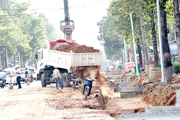 TP.Biên Hòa đẩy nhanh tiến độ các dự án để giải ngân. Ảnh:K. Minh