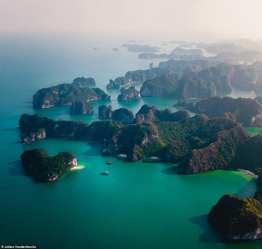 Belgian photographer Vandenhecke went on a tour of Southeast Asia two years ago and has since begun to upload some of the photos captured during his trip to his Instagram page which now has over 20,000 followers. In order to get this amazing shot of Lan Ha bay he had to take his drone to the 'maximum height'.