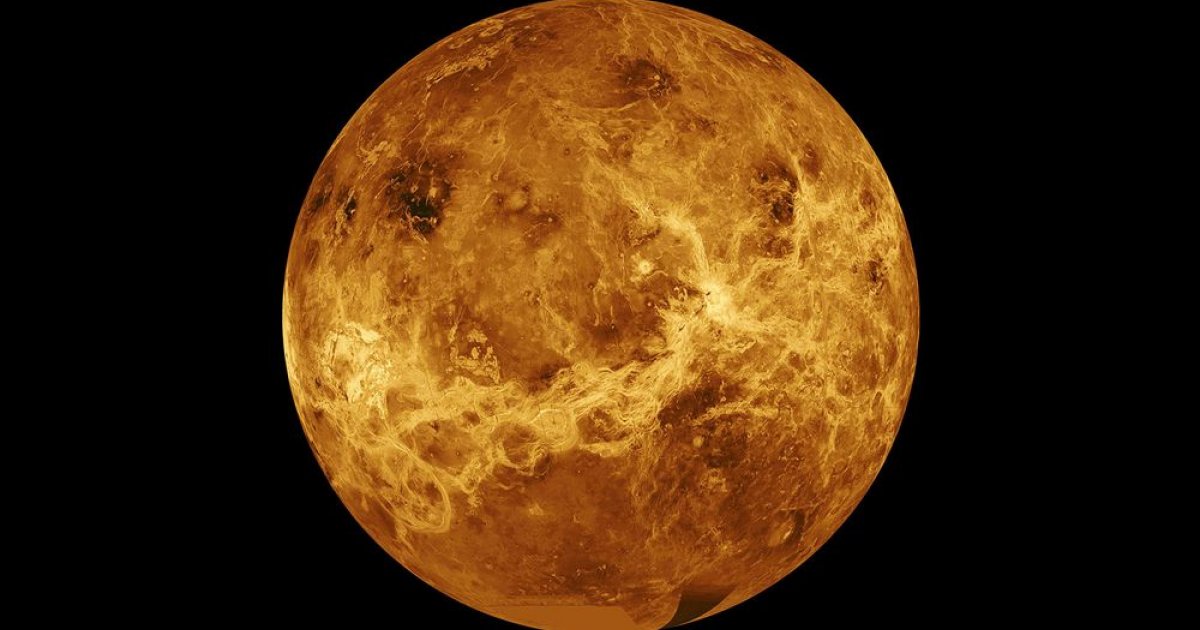 Data from NASA's Magellan spacecraft and Pioneer Venus Orbiter is used in an undated composite image of the planet Venus. 