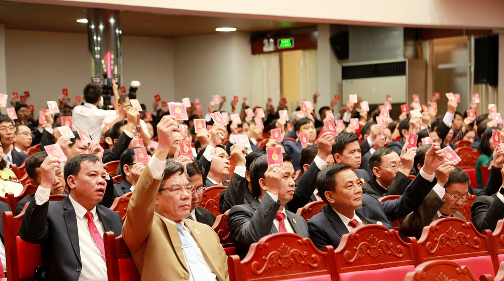 A view of the 11th Party Congress of Ho Chi Minh City for the 2020-2025 tenure (Photo: VNA)