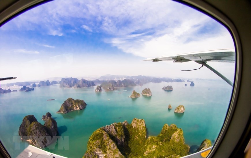 Ha Long (literally Descending Dragon) Bay, one of the most renowned tourist destinations in Vietnam, is a UNESCO-recognised World Natural Heritage.