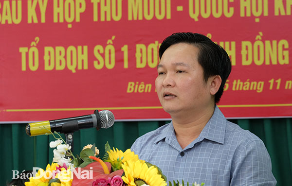 Chủ tịch UBND TP.Biên Hòa Nguyễn Hữu Nguyên trả lời ý kiến cử tri