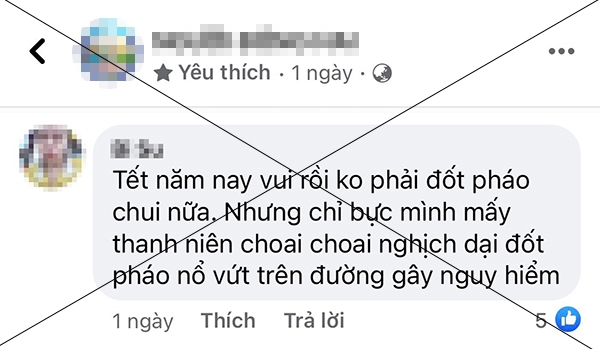 Một số trang mạng xã hội đăng tải nội dung hiểu sai về quy địnhcho phép đốt pháo hoa. 