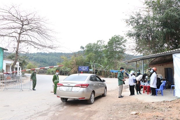 A disease control post in Le Loi commune, Chi Linh city, Hai Duong province (Photo: VNA)