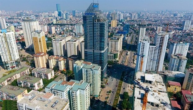 A view of buildings in Hanoi. In 2020, the real estate sector contributed about 4.42 percent of the national GDP.