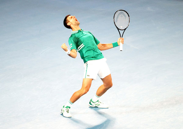 Novak Djokovic vô địch lần thứ 9 tại Australian Open 2021. Ảnh: Reuters