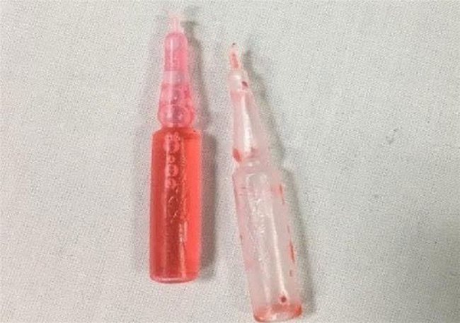 Tubes of liquid rat bait that the two primary students drank, leaving one of them dead – PHOTO: PLO