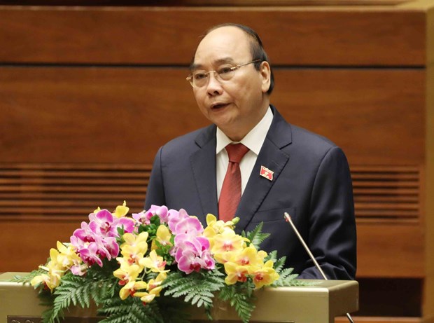 Nguyen Xuan Phuc was elected as State President during the 14th legislature’s 11th sitting, with 468 approval votes or 97.5 percent of the total NA deputies. 