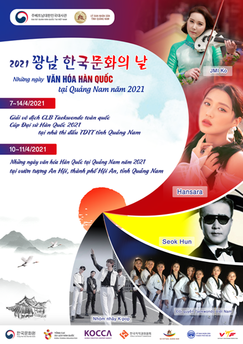 The poster on "Korean Culture Days 2021 in Quang Nam" (Source: https://www.qdnd.vn/)