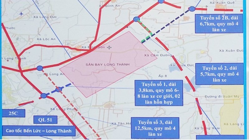 Four new roads to connect Long Thanh Airport with nearby expressways